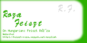 roza feiszt business card